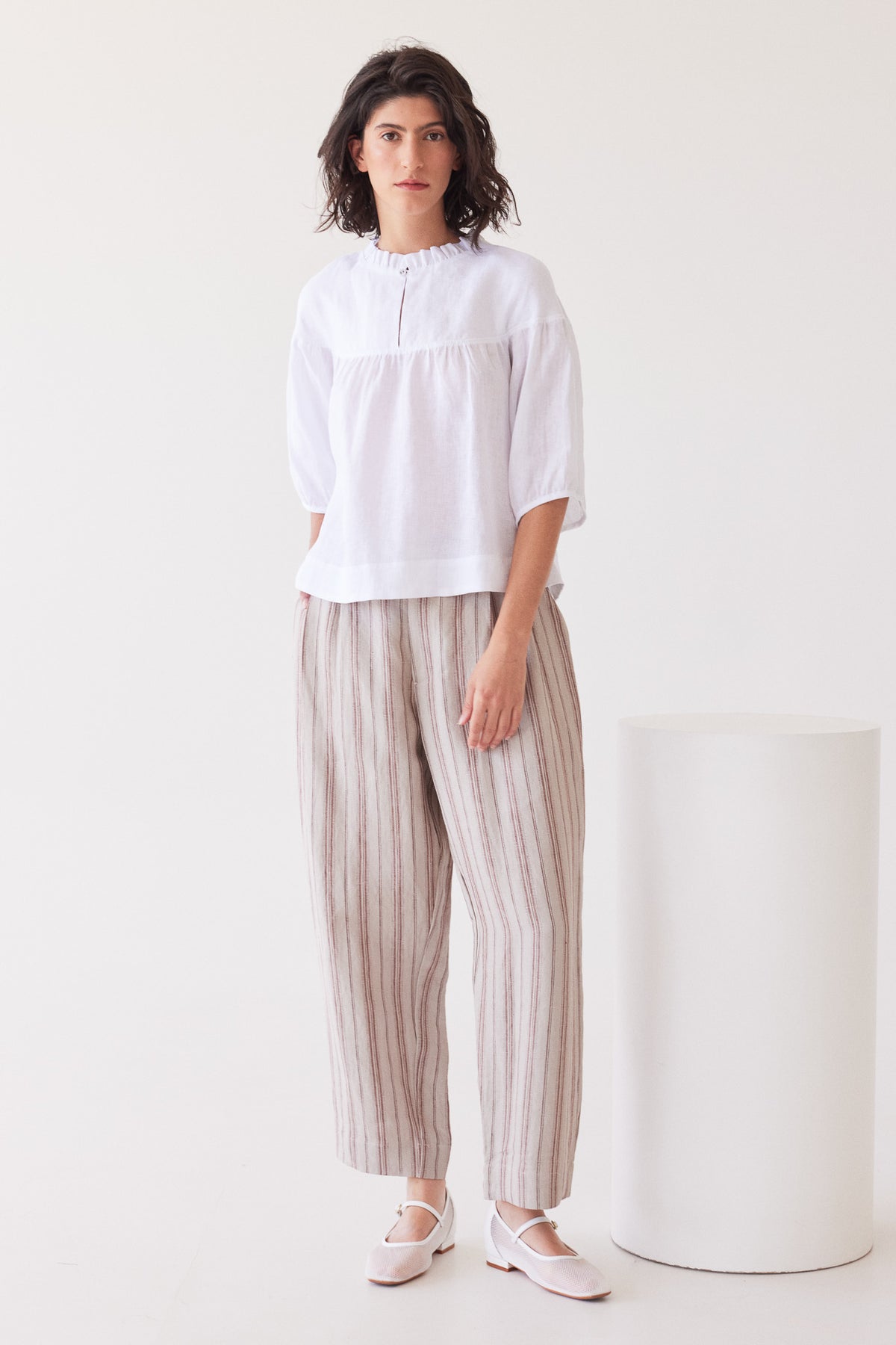 Peggie Puff Sleeve Blouse | White