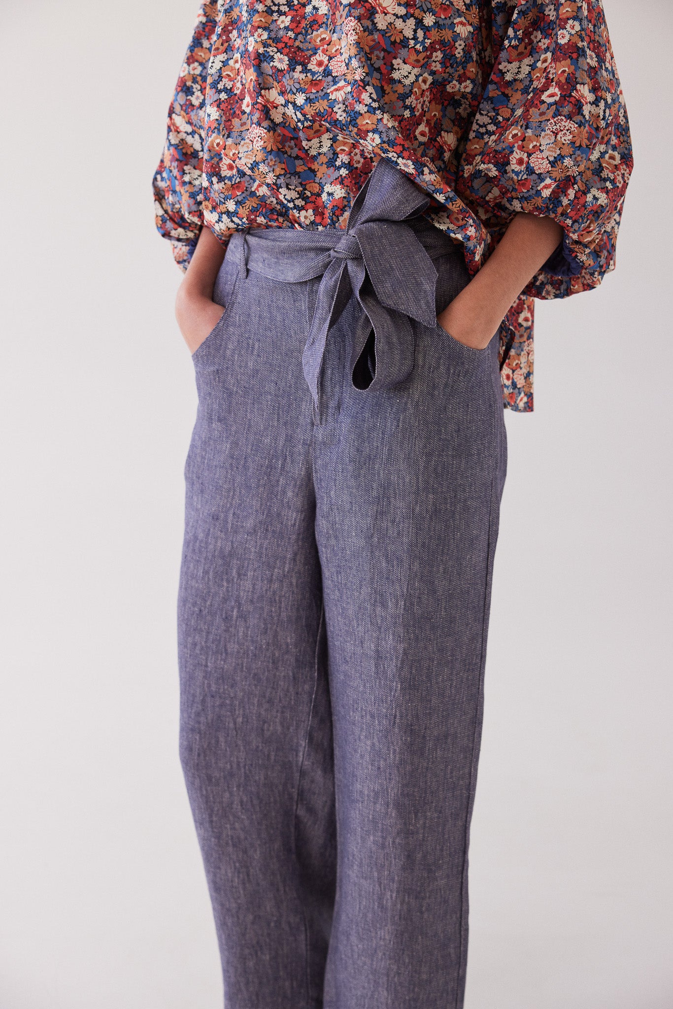 Pointed Tie | Dusty Denim