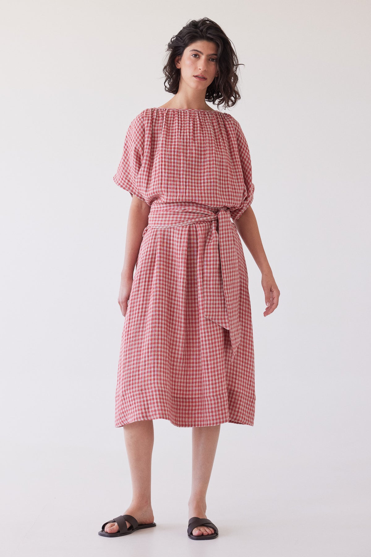 Poppy layering Top | Burnt Sienna Gingham