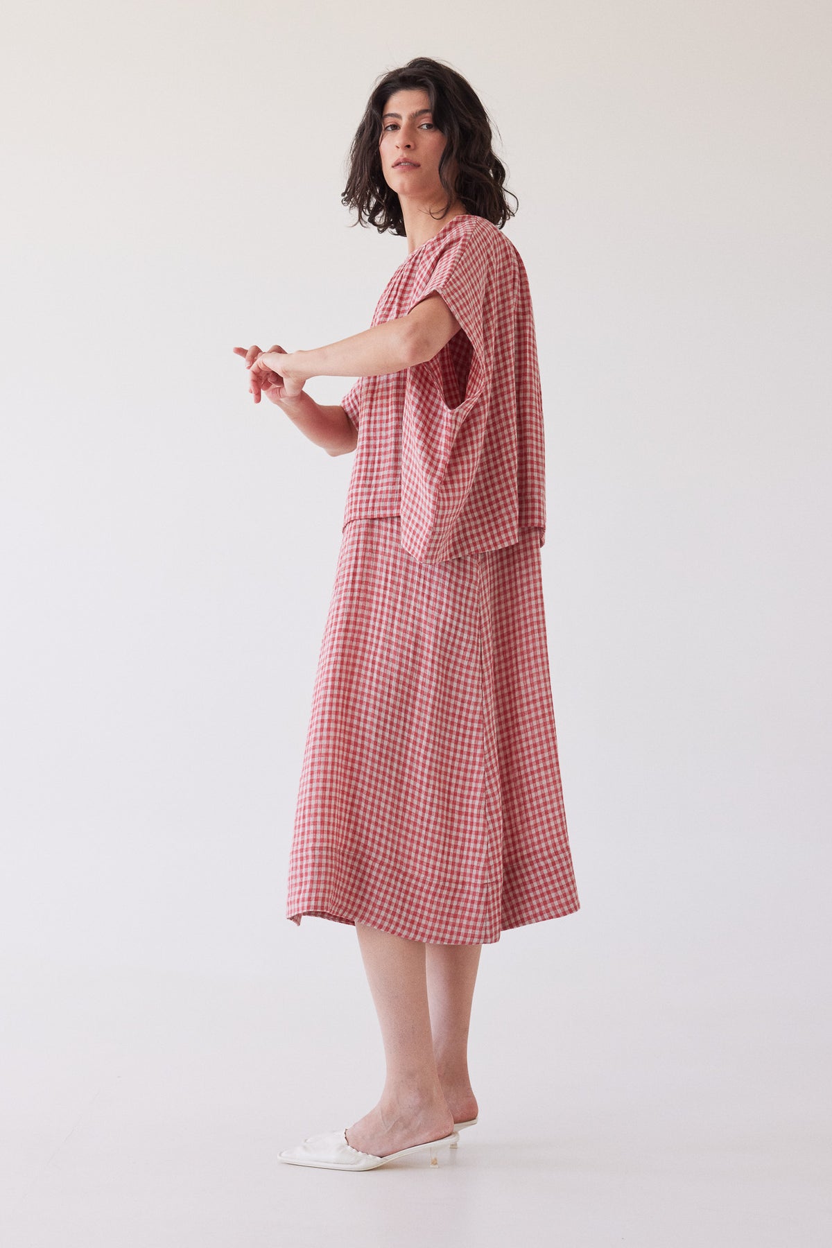 Poppy layering Top | Burnt Sienna Gingham