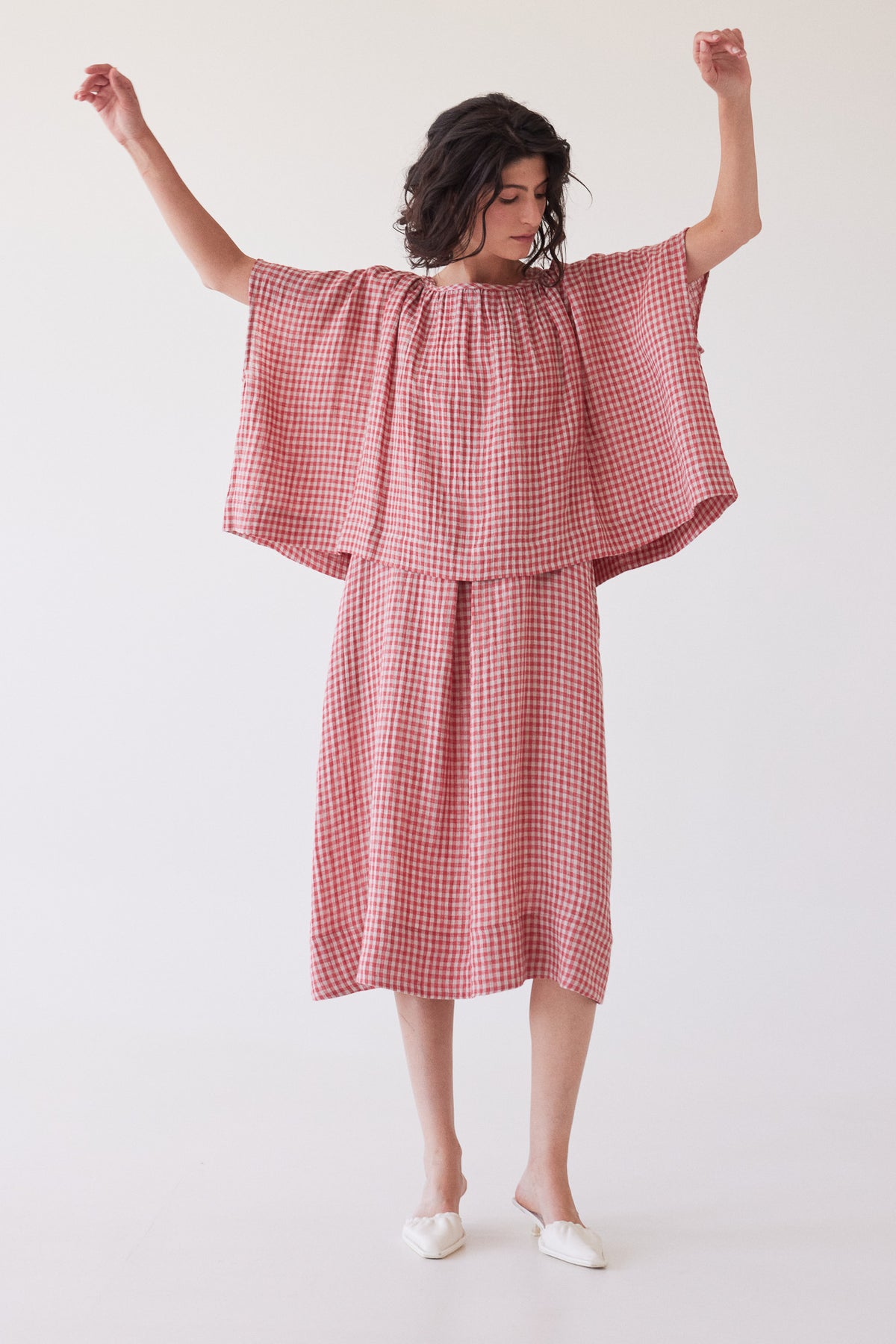 Poppy layering Top | Burnt Sienna Gingham