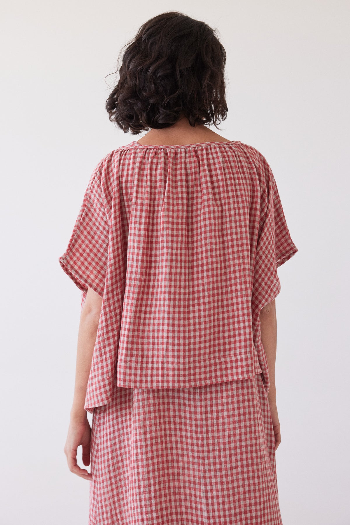 Poppy layering Top | Burnt Sienna Gingham