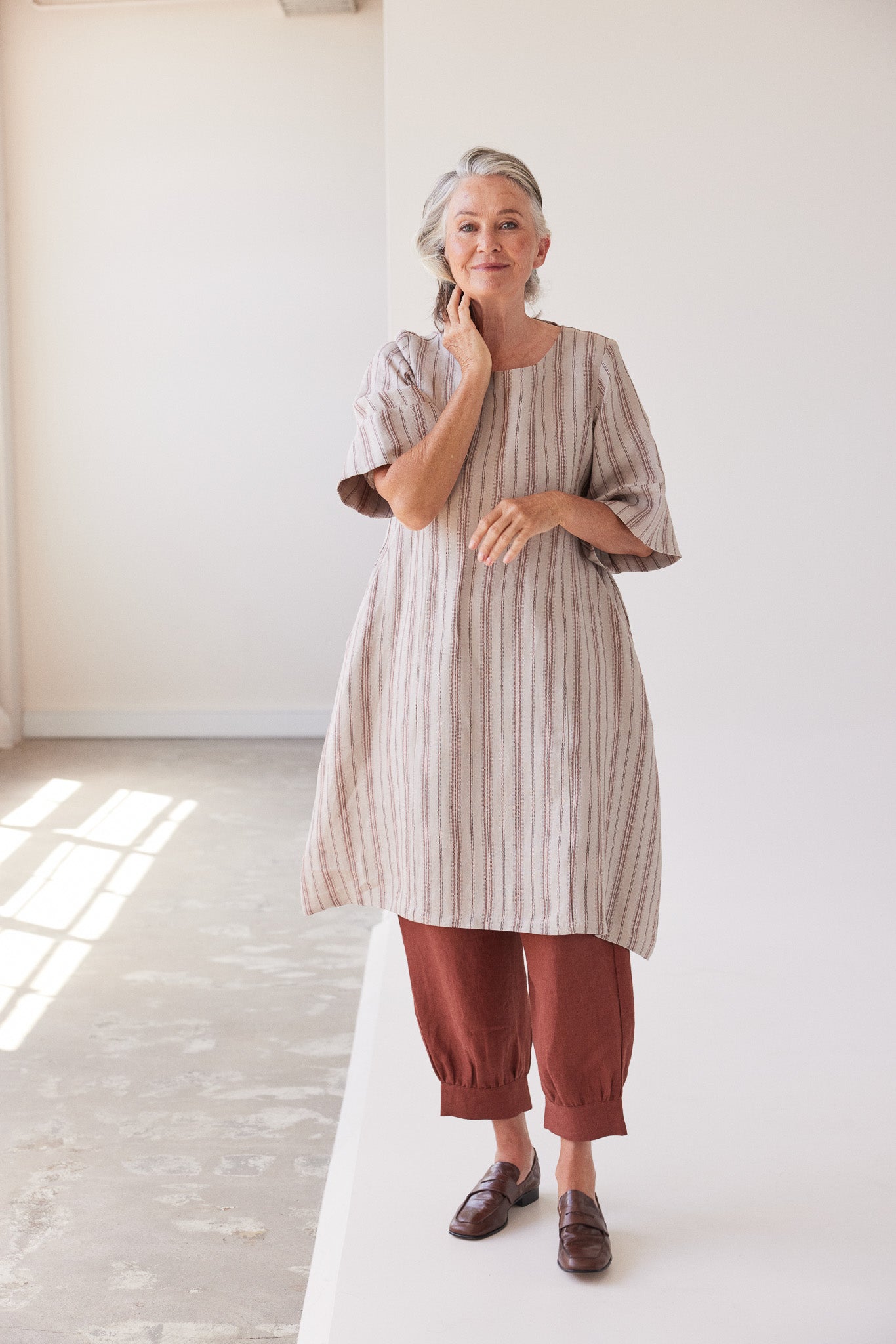 Tabitha Cropped Pant | Brick