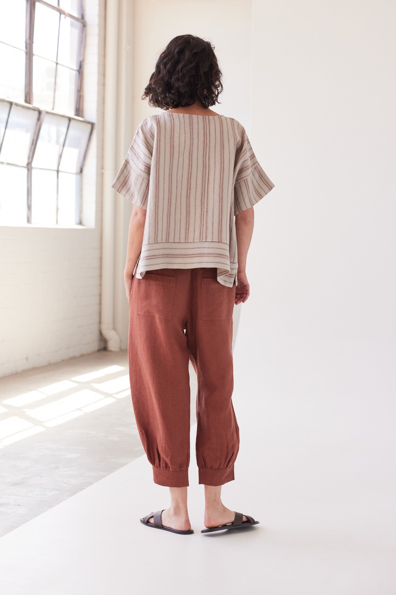 Tabitha Cropped Pant | Brick