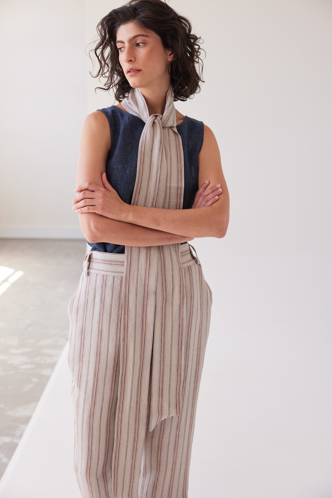 Tie Belt | Brick Stripe