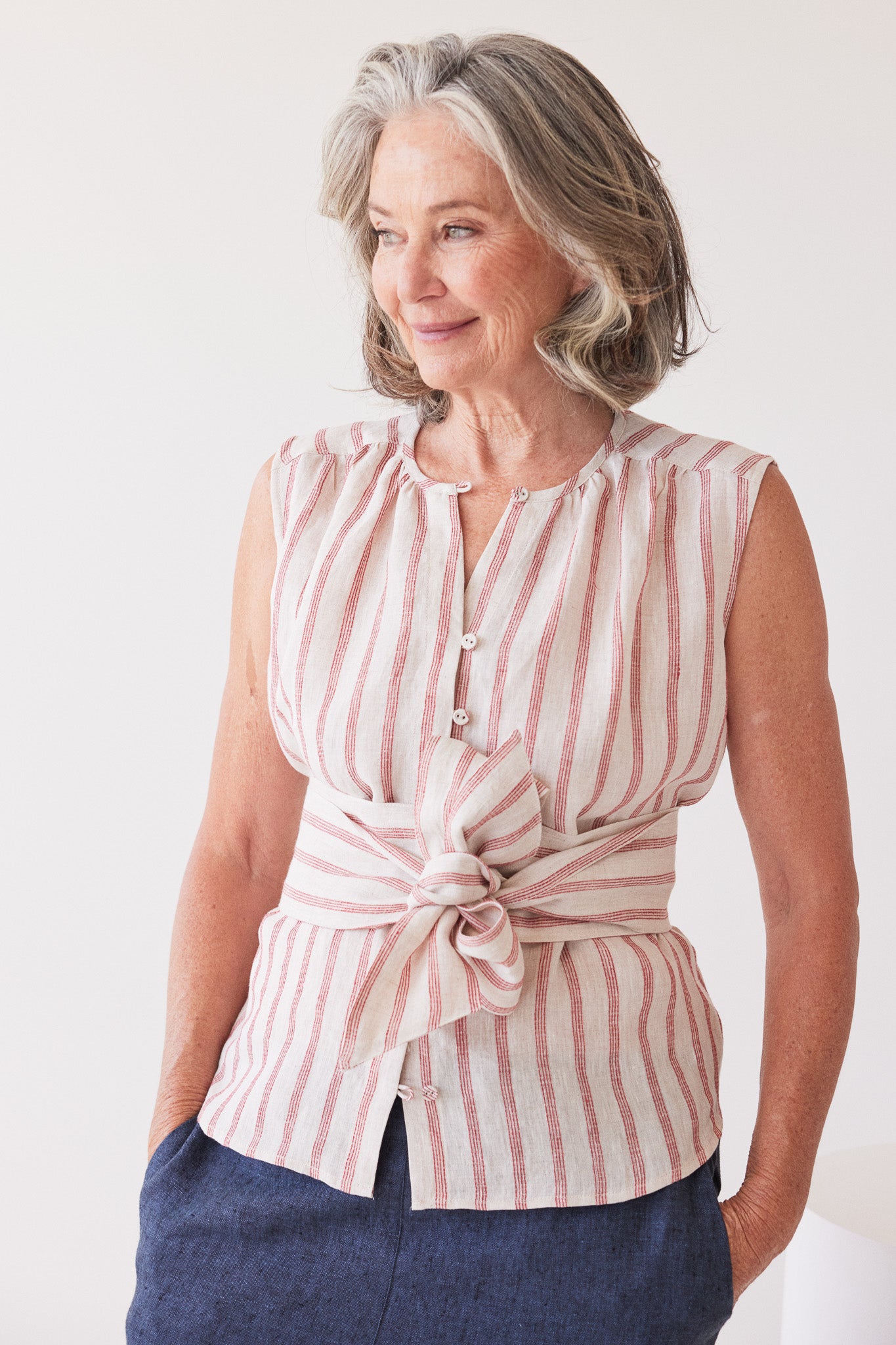 Tie Belt | Burnt Sienna Stripe