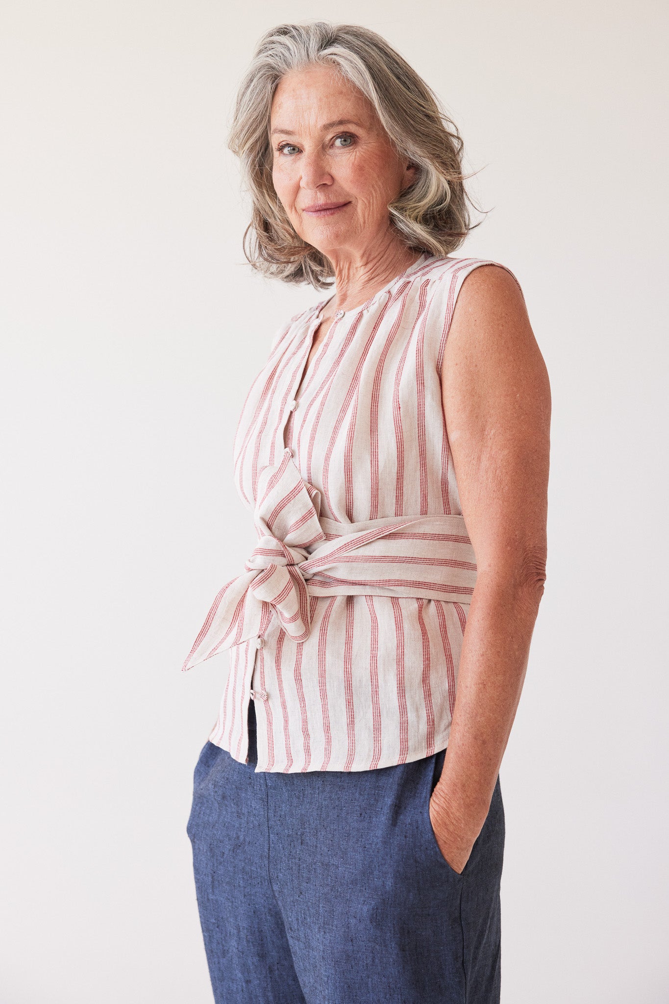 Tie Belt | Burnt Sienna Stripe