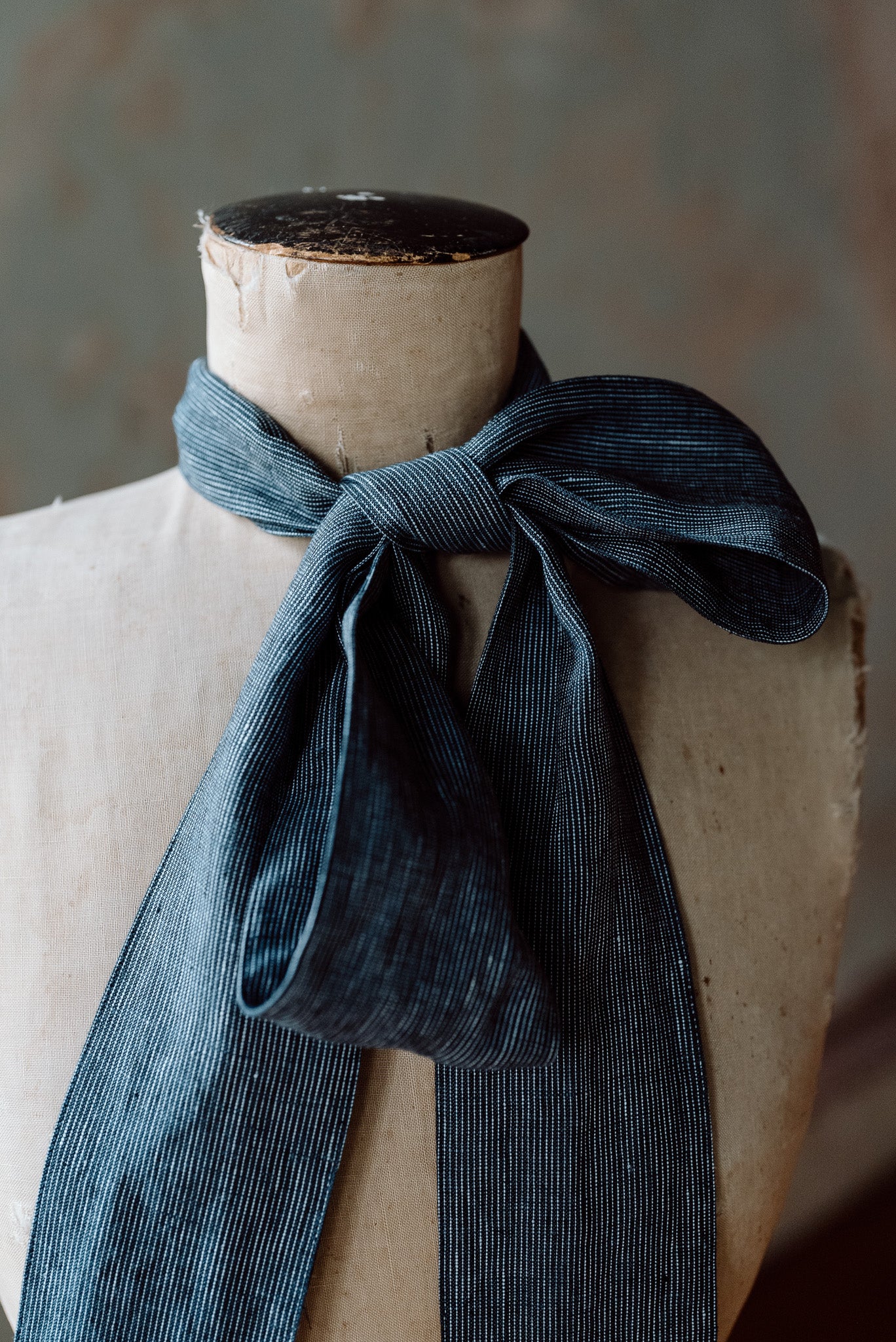 Tie Belt | Navy Pinstripe