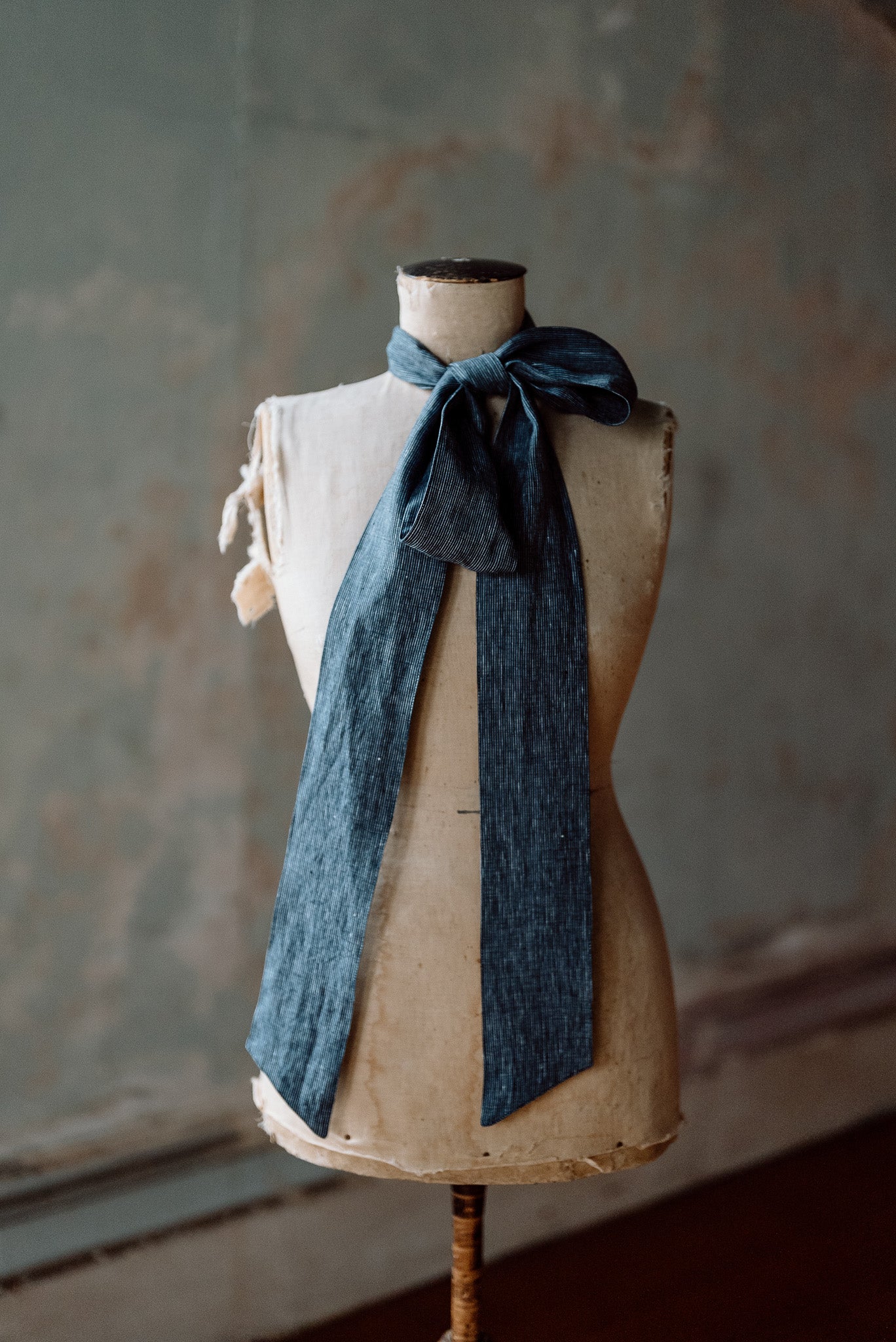 Tie Belt | Navy Pinstripe