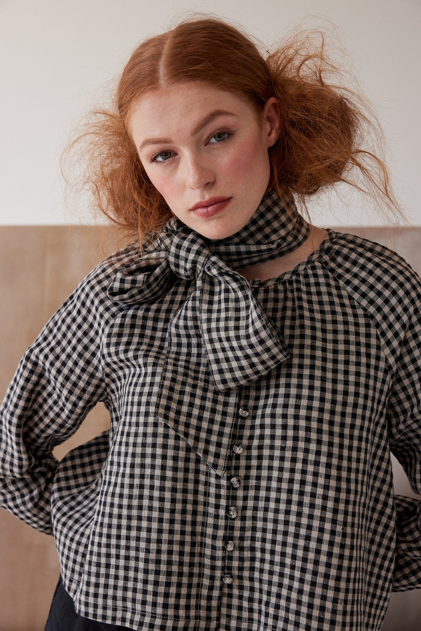 Tie Belt | Black Gingham