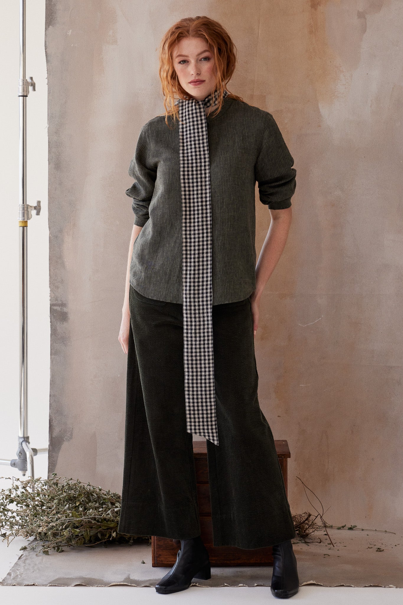 Tie Belt | Black Gingham