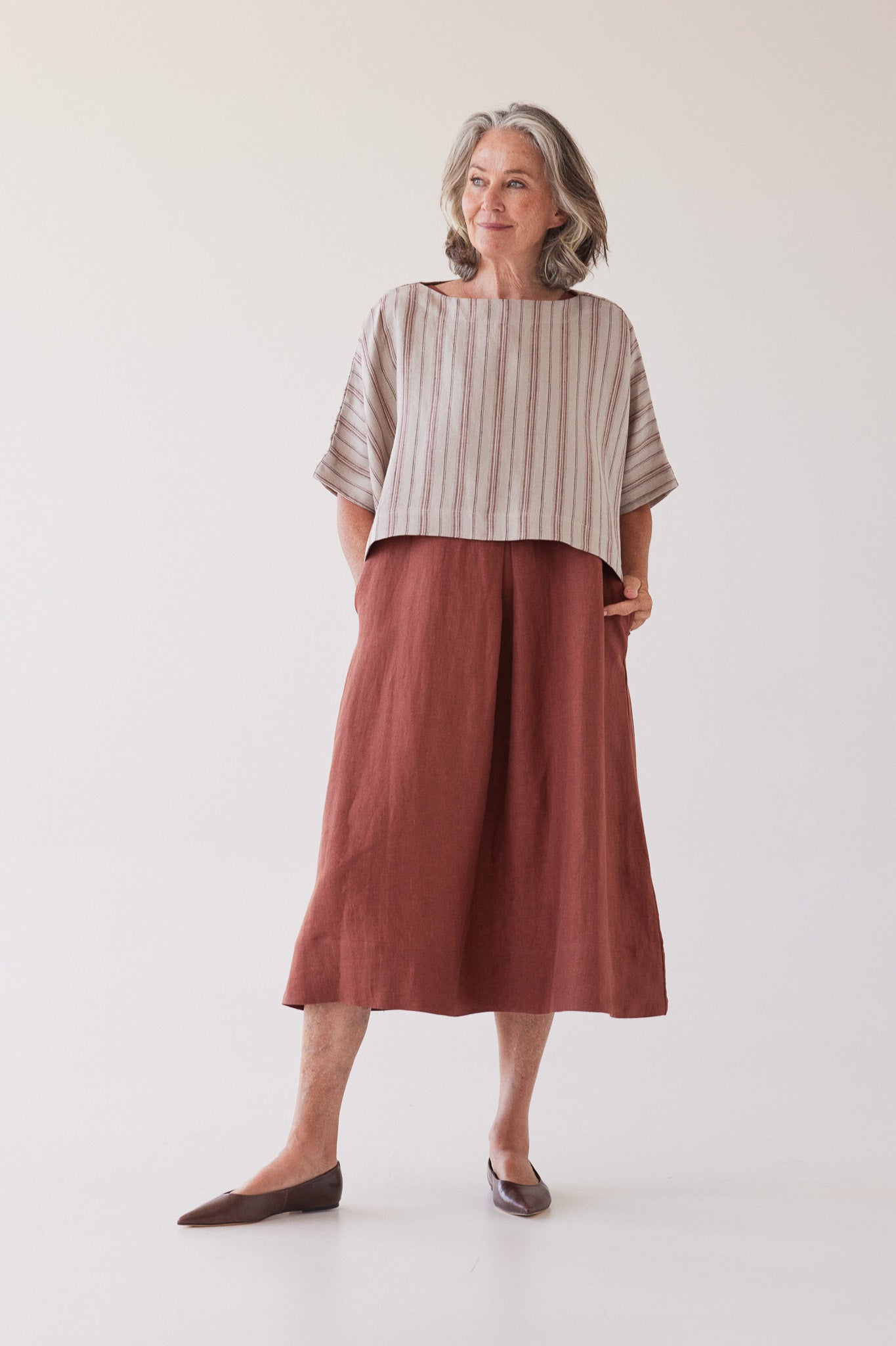 Tommy Layering Top | Brick Stripe