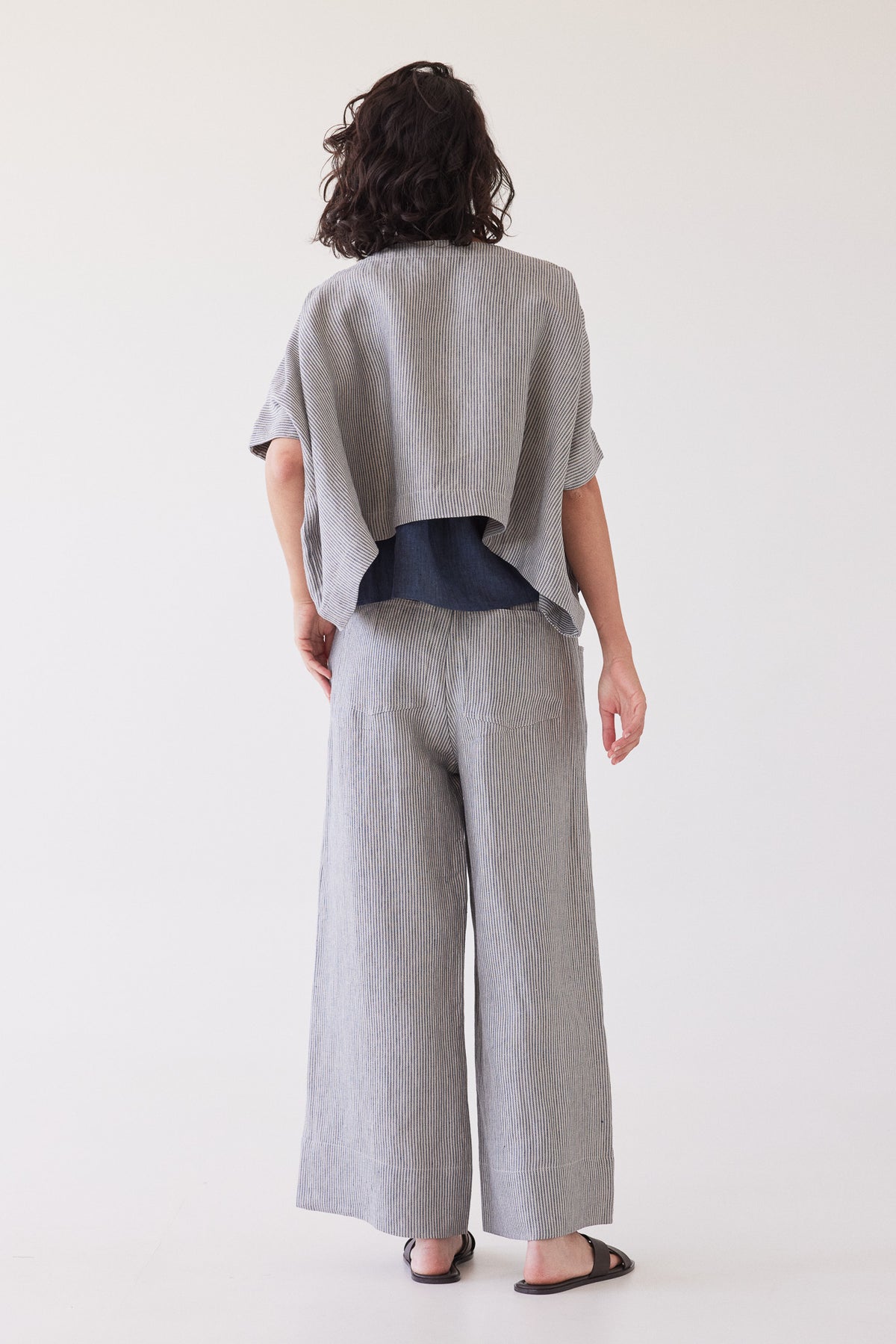 Tussie Capelet | Chambray Stripe