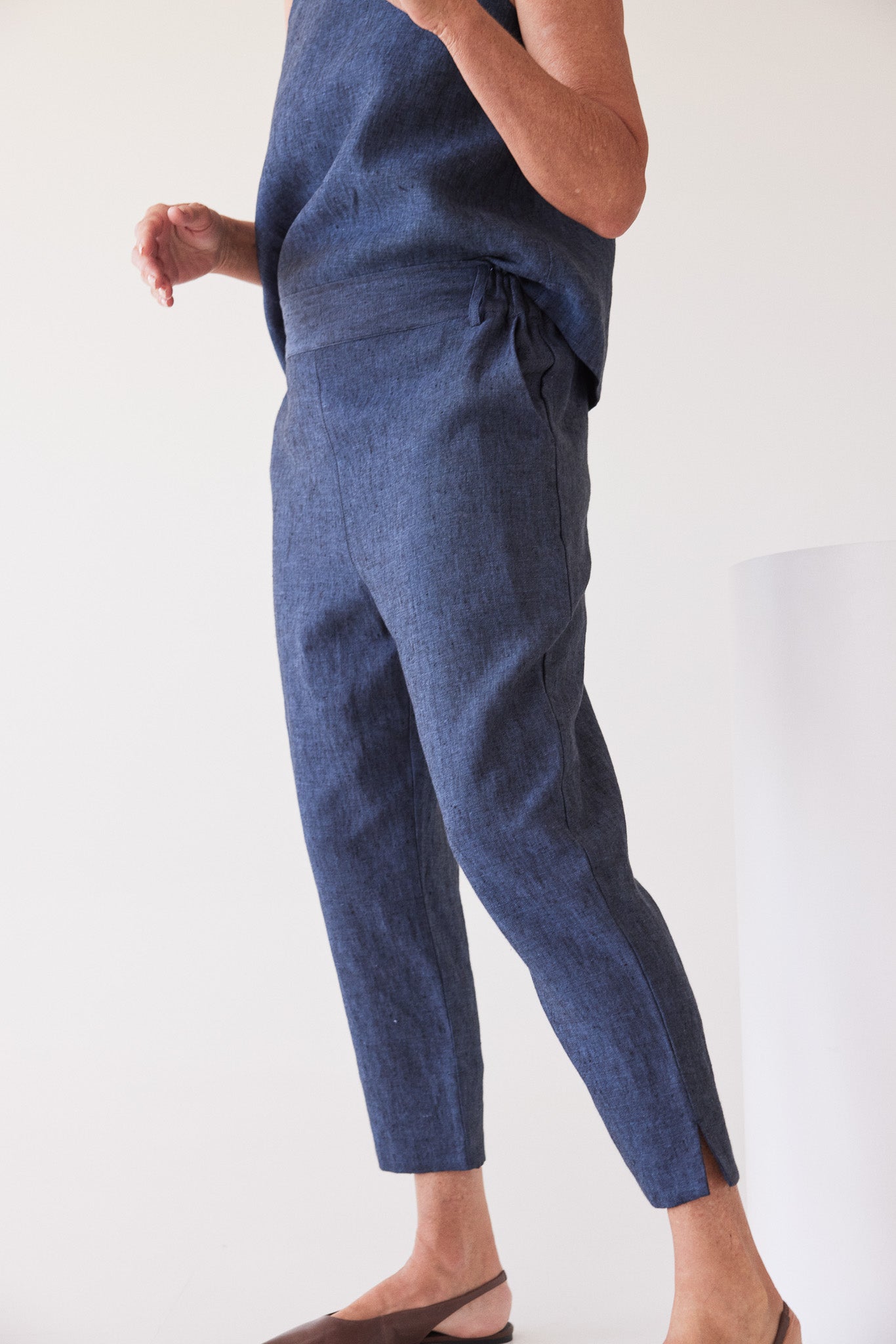 Walter Cropped Pant | Navy