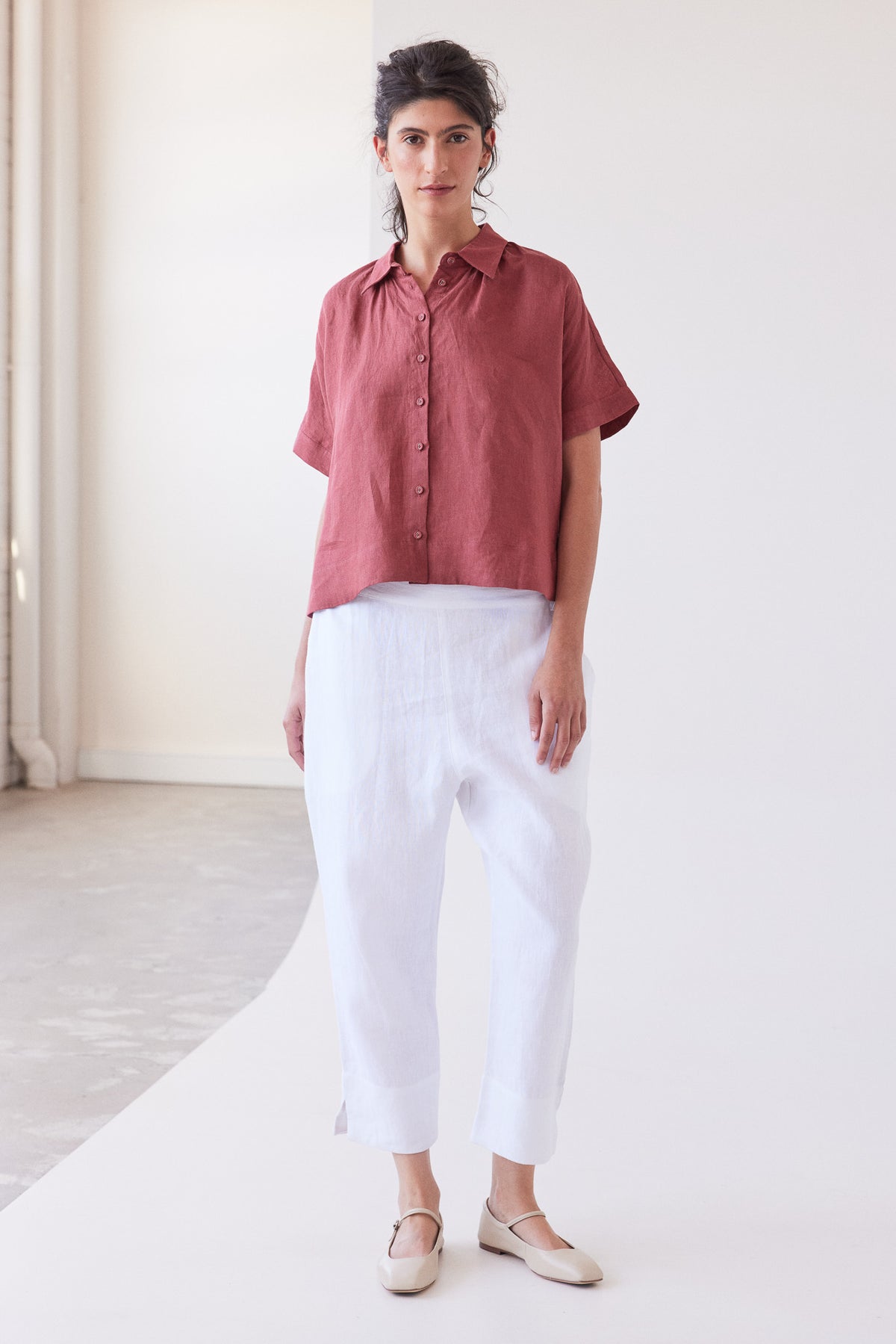 Walter Cropped Pant | White