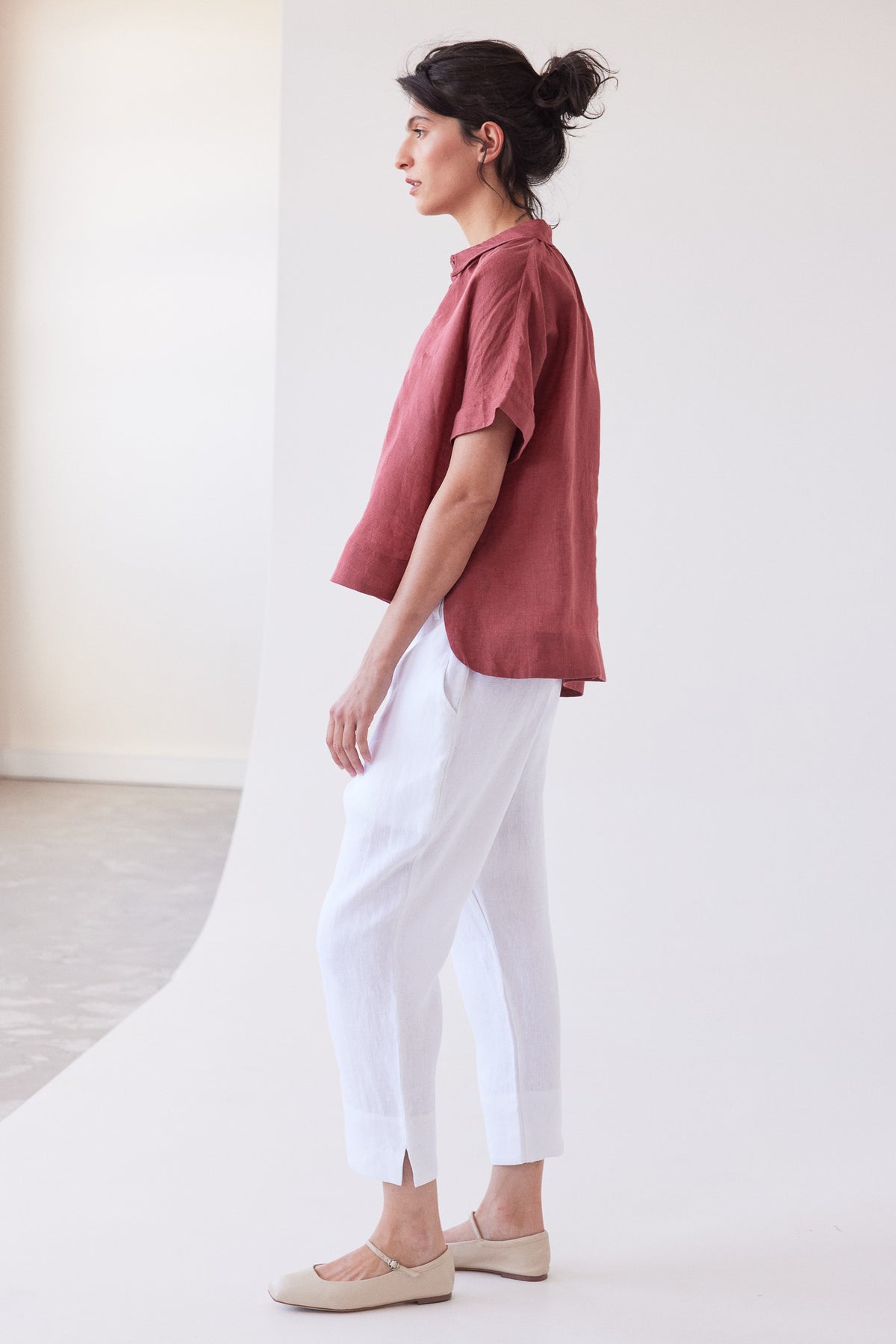 Walter Cropped Pant | White