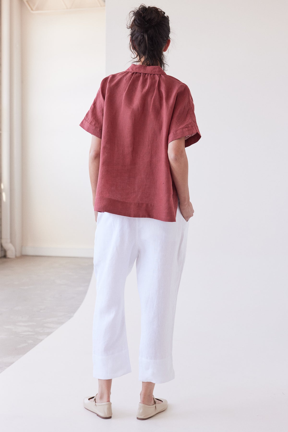 Walter Cropped Pant | White
