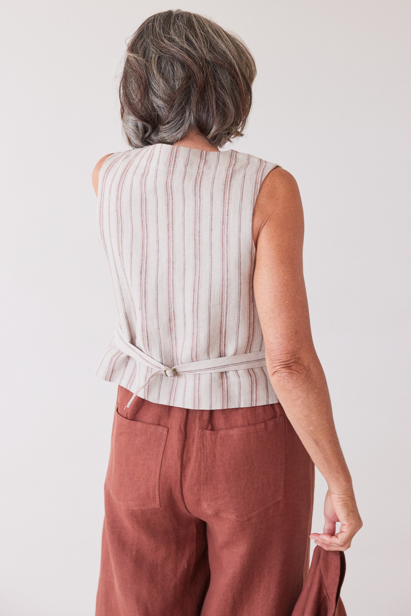 Winston Waistcoat | Brick Stripe