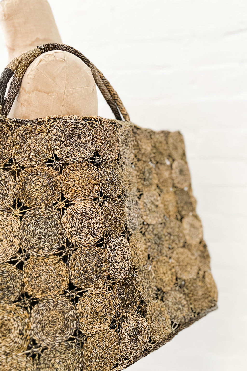 Sophie Digard | Macrame Raffia Bag | Fall Leaf
